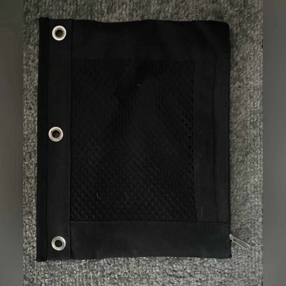 3 Ring Binder Black Pencil Pouch